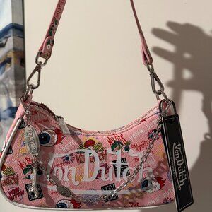 Baby pink Von Dutch shoulder bag